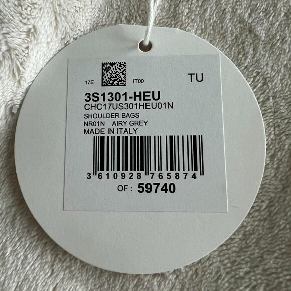 Chloe Airy Grey Leather/Suede Small Nile Bracelet Bag #17E3S1301-HEU - Picture 11 of 12